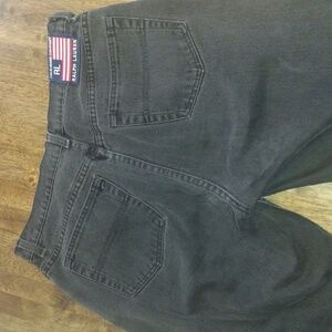 Vintage Polo Ralph Lauren Black Straight Leg High Rise 90`s Jeans  12